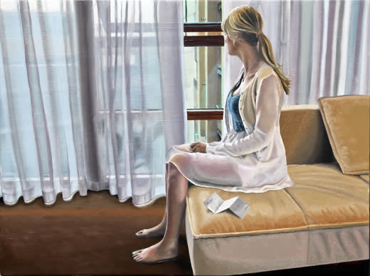Cold Feet — oil painting
